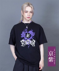 地獄太夫プリントＴシャツ(京紫-M)