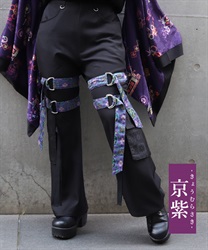和柄ジャガードベルト付カーゴパンツ【Web先行販売】(京紫-S)