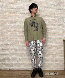 フラワー×額縁ＰＴパンツ【期間限定価格】(白-Ｓ)
