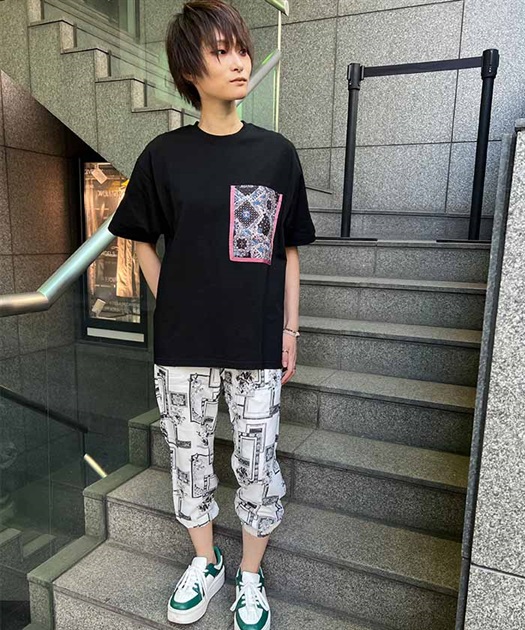 フラワー×額縁ＰＴパンツ