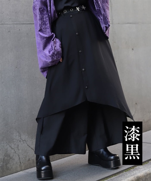 ボタンレイヤード袴パンツ | レディース服・レディース ボタンレイヤード袴パンツ | レディース服・レディース