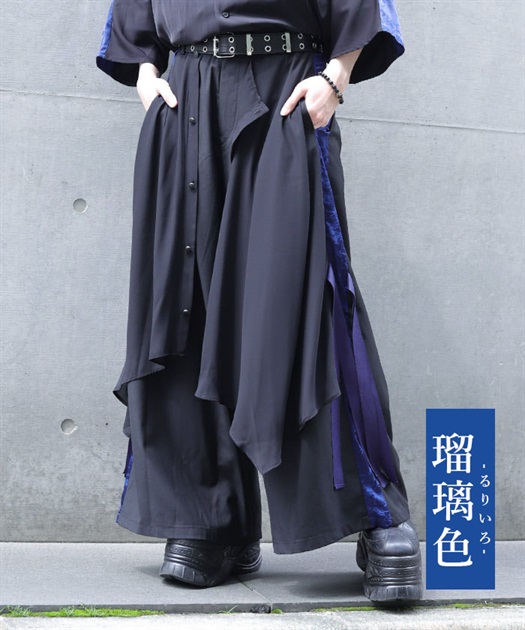 彼岸花レイヤード袴パンツ【予約】 | AXES-X | axes femme 彼岸花レイヤード袴パンツ【予約】 | AXES-X | axes femme