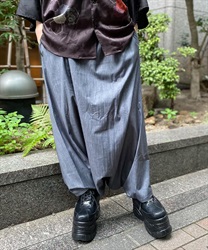 絣ストライプ侍パンツ【WEB限定価格】(グレー-M)