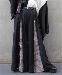 浪幕ジャガードジップ袴パンツ【期間限定価格】(月白-S)