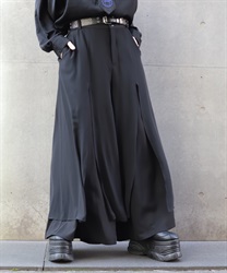 レイヤード袴パンツ(漆黒-S)