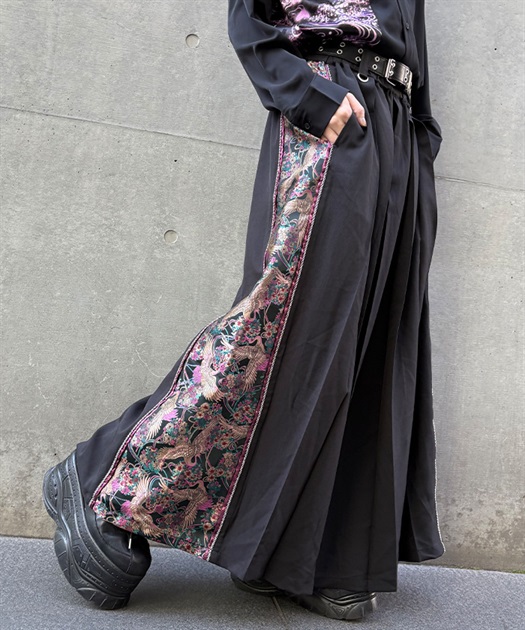 鶴×月プリーツ袴パンツ | REZEN | axes femme online shop