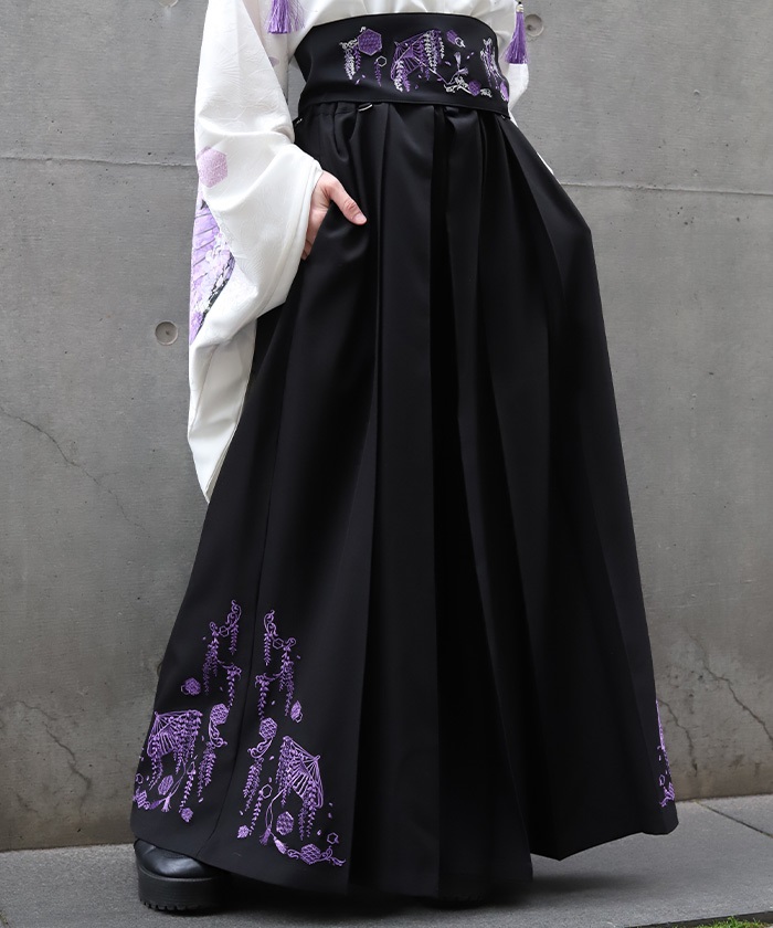 Qutie Frash 8分丈袴パンツ 紫 袴パンツ 藤×和傘 | axes femme(アクシーズファム)公式onlineshop