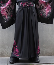 藤×和傘刺繍袴パンツ(桜色-S)