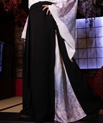 桜プリント袴パンツ(桜色-S)