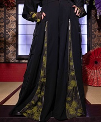 彼岸花ジップカーゴ袴パンツ(金糸雀色-S)