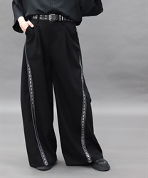 菱紋ラインパンツ(漆黒-S)