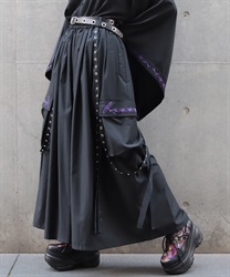 和傘刺繍カーゴパンツ(京紫-S)