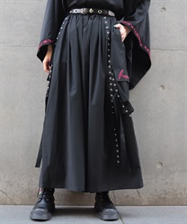和傘刺繍カーゴパンツ(真紅-S)