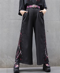 刀×スタッズ袴パンツ(真紅-S)