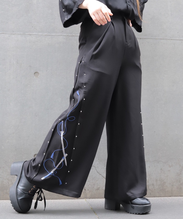 刀×スタッズ袴パンツ【ランク別お値下げ対象商品】 | REZEN | axes