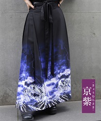 ガシャドクロ柄巻きスカート(京紫-S)