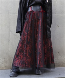 松葉菊ジャガード×チュールスカート(真紅-S)