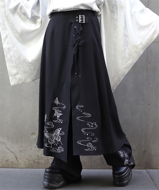 蝶刺繍アシメスカート | axes femme online shop