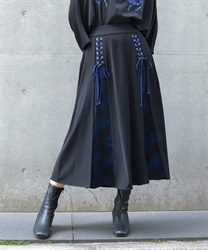 彼岸花切替スカート(瑠璃色-S)