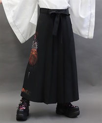花火プリント袴スカート(金糸雀色-S)