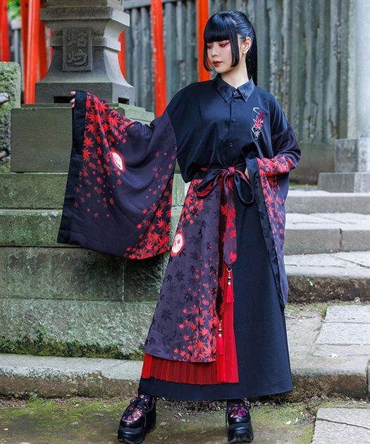 紅葉×月アシメスカート