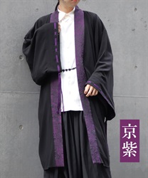 パールチェーン付ジャガード羽織【2点10%OFF対象商品】(京紫-M)