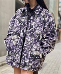 フラワーゴブランブルゾン【WEB限定価格】(パープル-M)