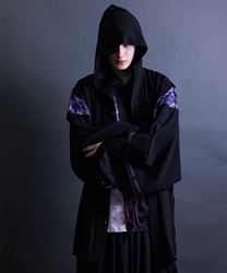 光源氏フード付羽織【WEB限定価格】【10%OFF対象商品】(黒-M)