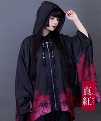 彼岸花羽織パーカー(真紅-M)