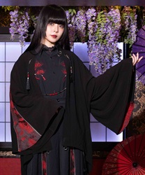 彼岸花ジップ羽織(真紅-M)