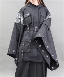 蝶刺繍和袖ミリタリーコート(月白-M)