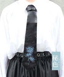 彼岸花刺繍ネクタイ(秘色-F)