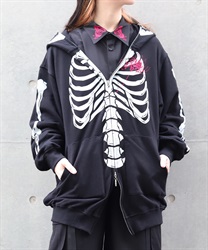 ガシャドクロジップパーカー(真紅-F)