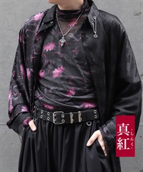 蓮プリントシアーインナー(真紅-S)