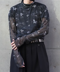 蝶プリントシアーインナー(月白-S)