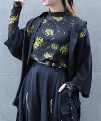 彼岸花×組紐シアーインナー(金糸雀色-S)