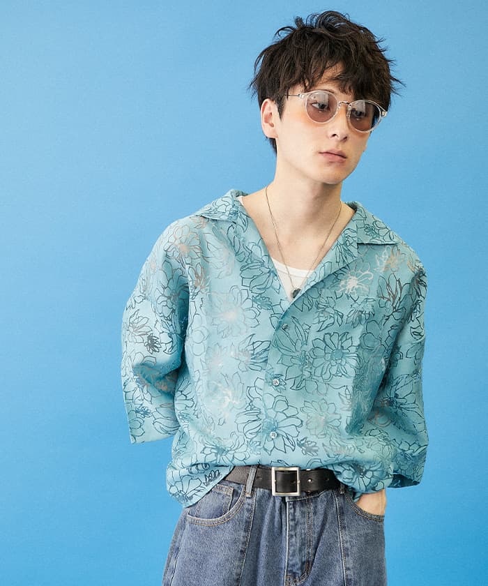 オパールフラワーシャツ【期間限定価格】 | outlet | axes femme オパールフラワーシャツ【期間限定価格】 | outlet | axes femme