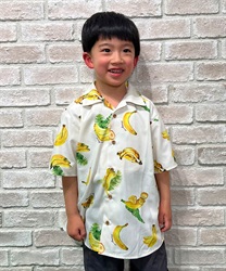kidsキッズ／バナナプリントアロハ【WEB限定価格】(生成り-110cm)