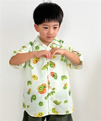 kidsキッズ／キウイプリントアロハ【WEB限定価格】(グリーン-110cm)