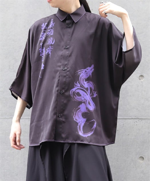 昇龍プリント半袖シャツ | レディース服・レディース