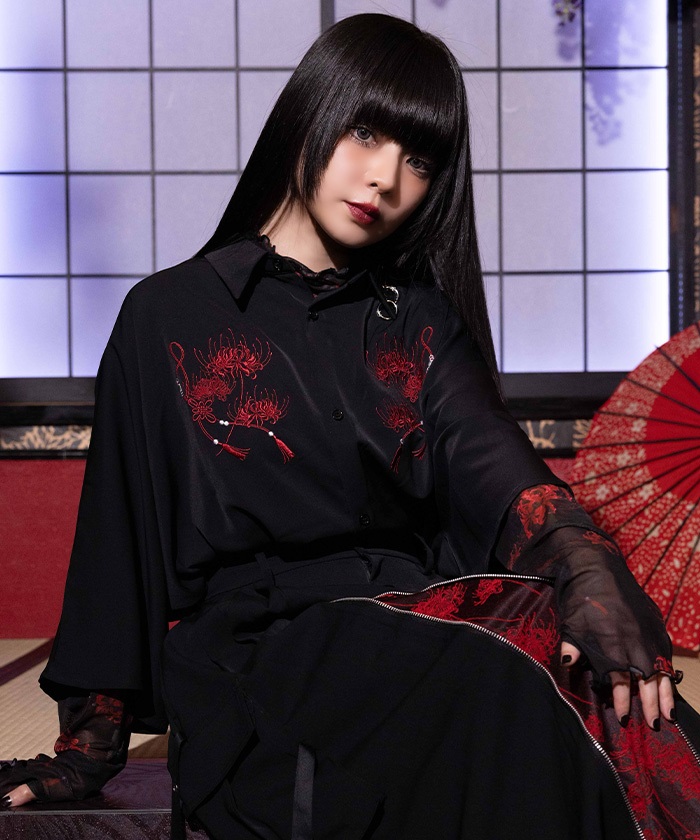 アンドエルシー 彼岸花 シャツ 彼岸花 シャツ | axes femme(アクシーズファム)公式onlineshop