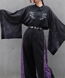般若×煙管和袖シャツ(京紫-M)