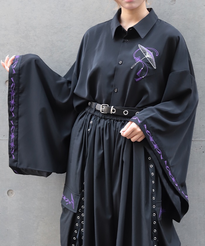 和傘刺繍和袖シャツ | REZEN | axes femme 公式オンラインショップ