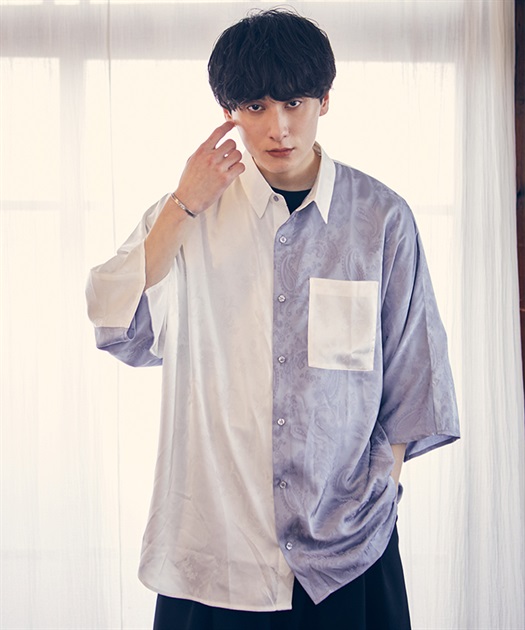 配色ドルマン半袖シャツ | AXES-X＆REZEN -outlet- | axes femme