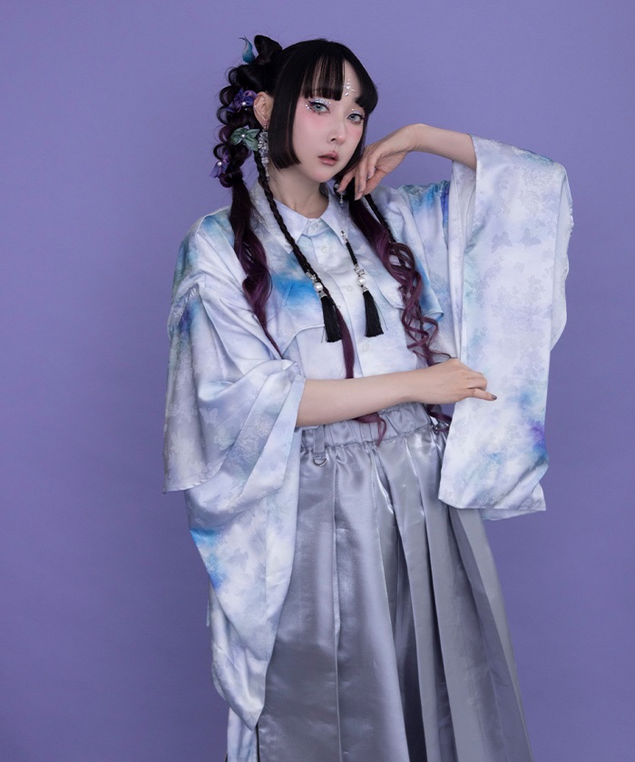 紫陽花×蝶ジャガード和袖シャツ | REZEN | axes femme 公式オンライン