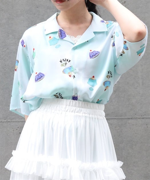 ゼリープリントアロハシャツ