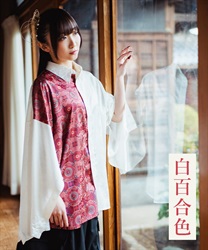 陰陽師×曼荼羅２ＷＡＹシャツ【2点10%OFF対象商品】(白百合色-M)