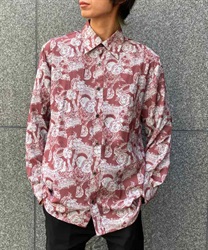 フレームローズ総柄シャツ【期間限定価格】(オレンジ-M)