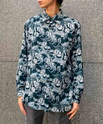 フレームローズ総柄シャツ【期間限定価格】(グリーン-M)