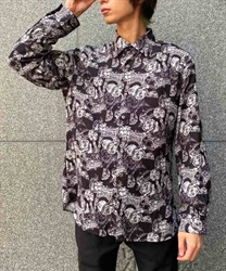 フレームローズ総柄シャツ【期間限定価格】(黒-M)